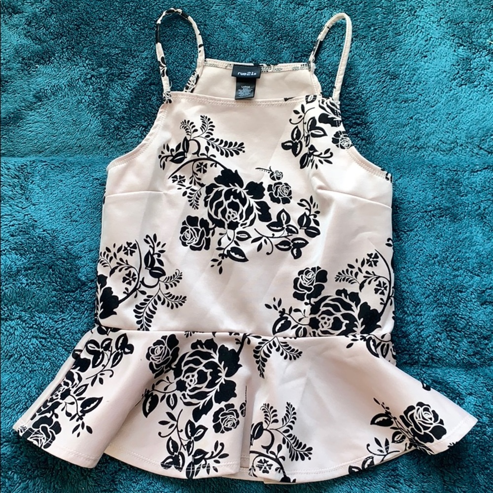 Fancy black floral top
